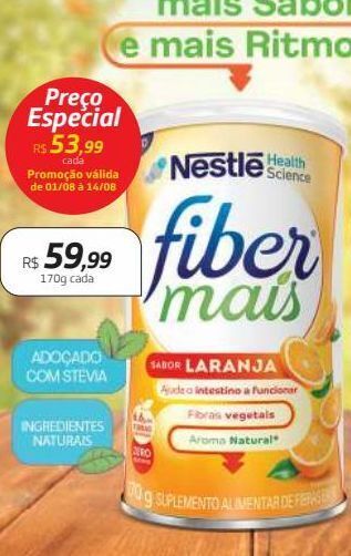 Drogal Nestlé fiber mais laranja 170g oferta