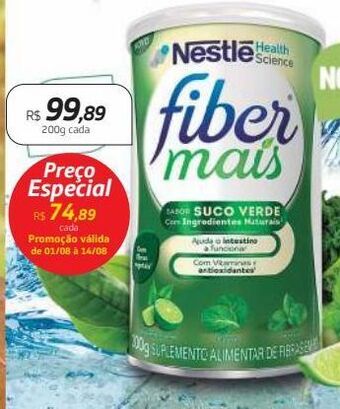 Drogal Nestlé fiber mais suco verde 200g oferta
