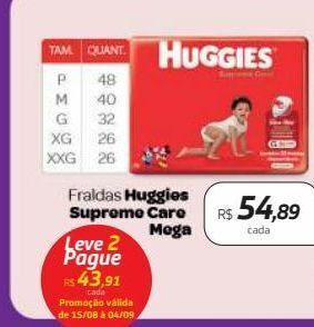Drogal Fraldas huggies supreme care mega oferta
