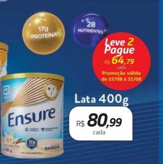 Drogal Ensure lata 400g oferta