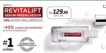 Sérum preenchedor revitalift acido hialuronico 30ml