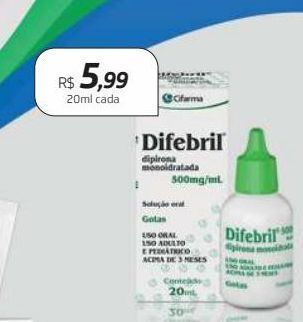 Drogal Difebril 500mg/ml 20ml cada oferta