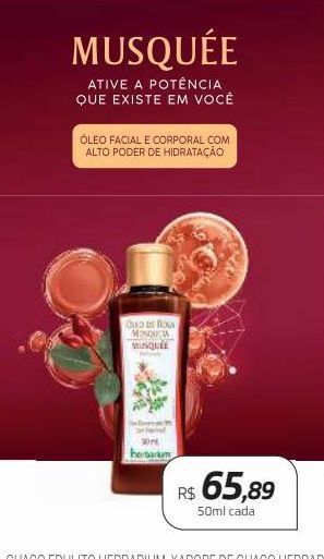 Drogal Musquée óleo facial e corporal 50ml oferta