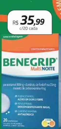 Drogal Benegrip multinoite c/20 cada oferta