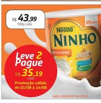 Drogal Nestlé ninho forti+ 700g oferta