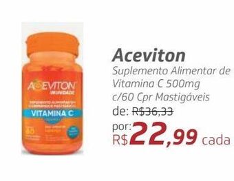 Drogal Aceviton suplemento alimentar de vitamina c 500mg c/60 cpr mastigáveis oferta