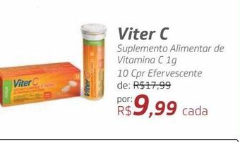 Drogal Viter c suplemento alimentar de vitamina c 1g 10 cpr efervescente oferta