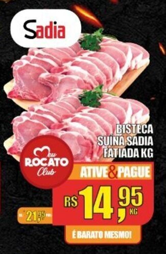 Rocato Supermercados Bisteca Suina Sadia Fat. 1kg oferta