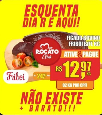 Rocato Supermercados Figado Bovino Friboi Bife 1kg oferta