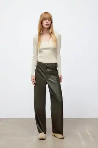 Calça marine straight de poliuretano