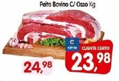 Cercadão Peito Bovino c/ Osso 1kg oferta