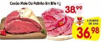 Cercadão Coxao Mole ou Patinho Em Bife 1kg oferta