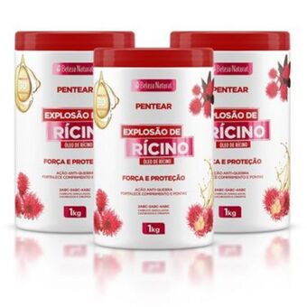 Beleza Natural Trio pentear explosão de rícino 1kg oferta