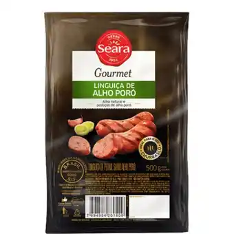 Super Lagoa Linguiça com alho poró seara gourmet 500g oferta