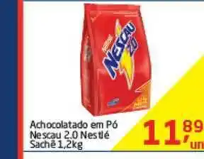 Tenda Atacado Achocolatado Em Pó Nescau 2.0 Nestlé 1.2kg oferta