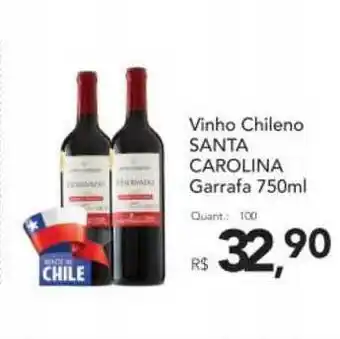 Supermercados Koch Vinho Chileno Santa Carolina 750ml oferta