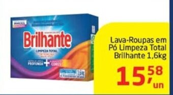 Tenda Atacado Lava roupas em po Limpeza Total Brilhante 1.6kg oferta
