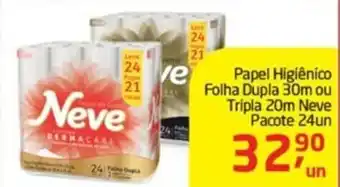 Tenda Atacado Papel Higiénico Folha Dupla 30m Neve pacote 24un oferta