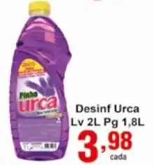 Rossi Supermercado Desinf Urca Lv 2L Pg 1.8L oferta