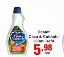 Rossi Supermercado Desinf Casa & Cuidado 500ml Refil oferta