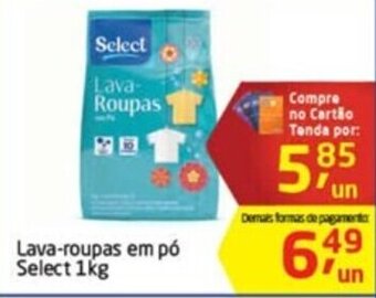 Tenda Atacado Lava roupas em po Select 1kg oferta