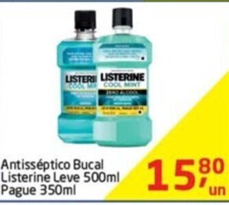 Tenda Atacado Antisseptico Bucal Listerine Leve 500ml pague 350ml oferta