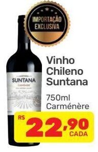 Supermercados Condor Vinho Chileno Suntana 750ml oferta