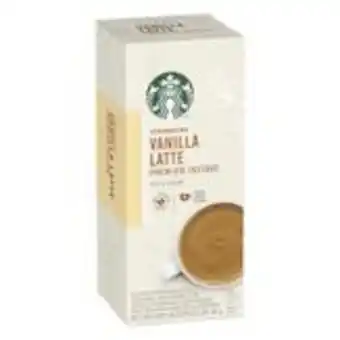 Sam's Club Mistura para bebida com café em sachê vanilla latte starbucks premium instant caixa 86g 4 unidades oferta