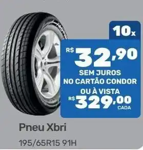 Supermercados Condor Pneu Xbri 195/65R15 91H oferta