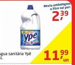 Tenda Atacado Água sanitária ypê 5l oferta