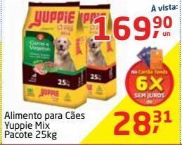 Tenda Atacado Alimento para cães yuppie mix pacote 25kg oferta