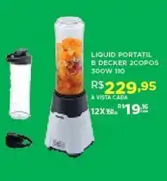 DB Supermercados Liquidificador portatil black & decker 2 copos oferta