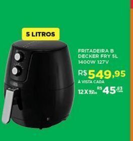 Fritadeira black&decker fry 5l 1400w