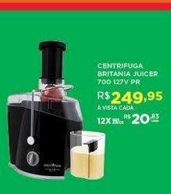 DB Supermercados Centrifuga britãnia juicer 700 127v oferta
