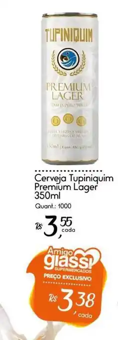 Giassi Supermercados Cerveja Tupiniquim Premium Lager 350ml oferta