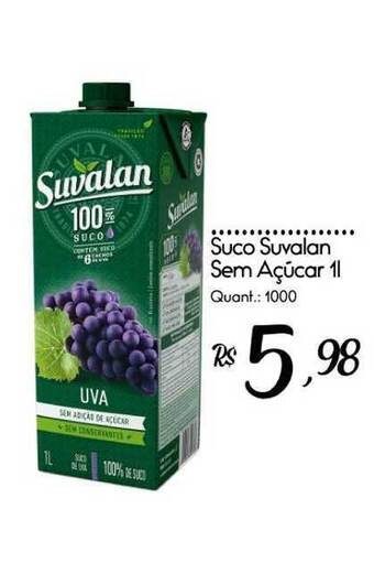 Giassi Supermercados Suco Suvalan Sem Açúcar 1L oferta
