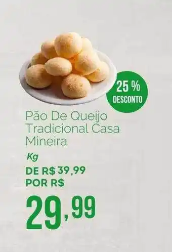 Oba Hortifruti Pão de queijo tradicional casa mineira oferta