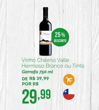 Oba Hortifruti Vinho chileno valle hermoso branco ou tinto oferta