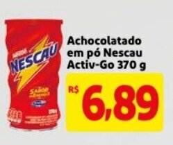 Mercado Extra Achocolatado em po Nescau Activ-Go 370g oferta