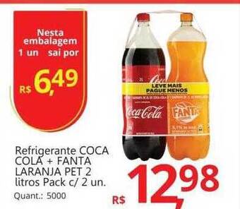 Supermercados Koch Refrigerante coca cola + fanta laranja oferta
