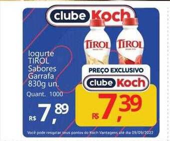 Supermercados Koch Iogurte tirol sabores oferta
