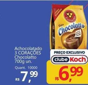 Supermercados Koch Achocolatado 3 corações chocolatto oferta
