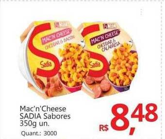 Supermercados Koch Mac'n cheese sadia sabores oferta
