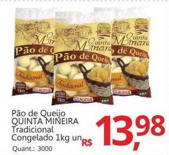 Supermercados Koch Pão de queijo quinta mineira tradicional congelado oferta