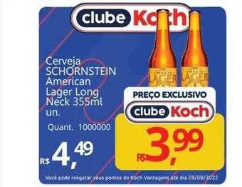 Supermercados Koch Cerveja schornstein american lager long neck oferta