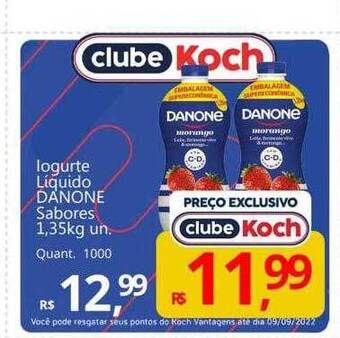 Supermercados Koch Iogurte liquido danone sabores oferta