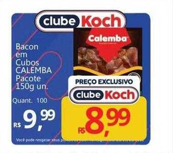 Bacon em cubos calemba