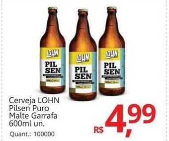 Supermercados Koch Cerveja lohn pilsen puro malte oferta