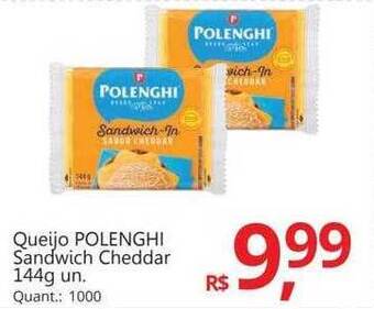 Queijo polenghi sandwich cheddar