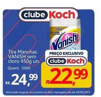 Supermercados Koch Tira manchas vanish sem cloro oferta